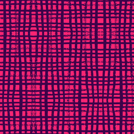 Fantasy abstract seamless pattern made with ink. Modern design.Pink hipster  background with grungy purple stripes.のイラスト素材