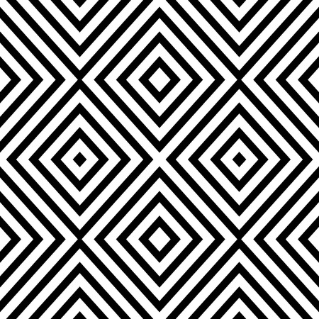 Abstract geometric seamless pattern. Simple black and white background.Vector illustration. Classic design.のイラスト素材