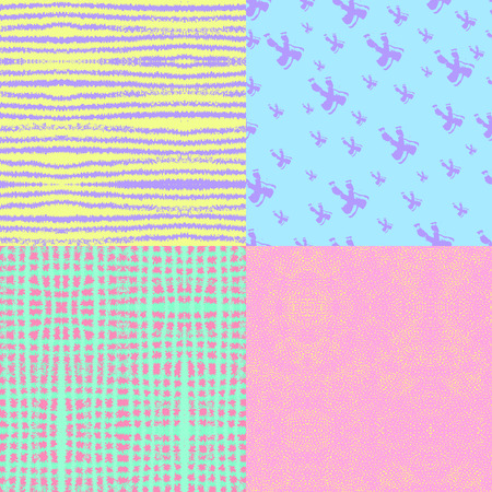 Fantasy abstract seamless pattern made with ink. Modern design.のイラスト素材