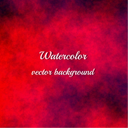 Red watercolor background. Vector illustration. Vivid backdrop with vibrant color and vintage grunge texture. Editable template.のイラスト素材