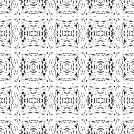 Fantasy abstract seamless pattern made with ink.Vector illustration.
Black and white artistic background.のイラスト素材