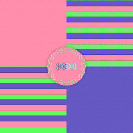 Set of 4 abstract seamless patterns. Vector illustration. Bright modern background.Textured wallpaper. Soft candy colors.Striped patternのイラスト素材