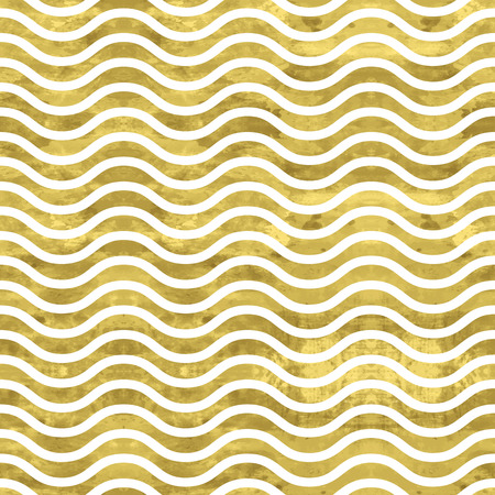White and gold  pattern. Abstract geometric modern background. Vector illustration.Shiny backdrop. Texture of gold foil. Classic wavy wallpaper.のイラスト素材