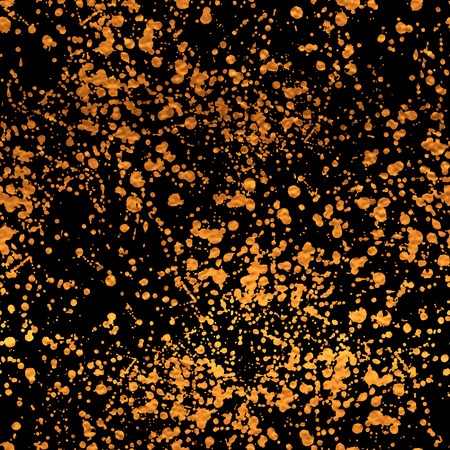 Black and gold freehand  pattern. Abstract spray background. Vector illustration.Shiny backdrop. Texture of gold foil.のイラスト素材