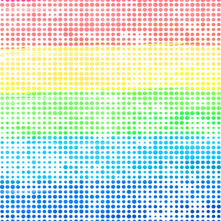 Watercolor abstract seamless wallpaper. Colorful confetti. Modern polka dot pattern.Color transition.White background with multicolor circles. Vector illustration. Colorful confetti.のイラスト素材