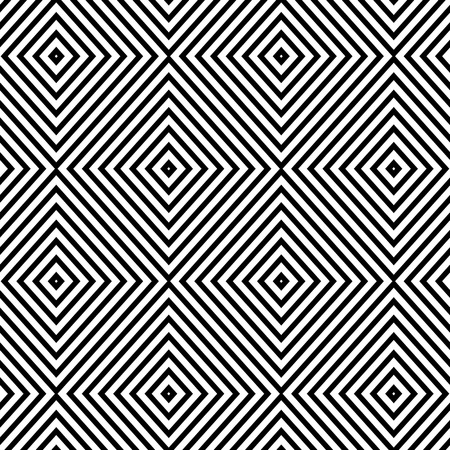 Abstract geometric seamless pattern with rhombus. Simple black and white background.Vector illustration. Monochrome classic design.のイラスト素材