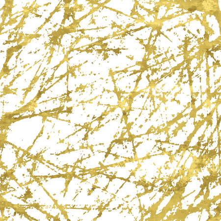 White and gold grunge vintage background. Abstract scratch background. Easy editable vector illustration.Shiny textured backdrop. Texture of gold foil.のイラスト素材