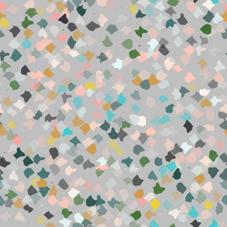 Colorful seamless pattern with confetti. Abstract vector grunge. Artistic holiday party illustration for fabric design, wallpaper, decorative paper, web design, background, postcard.のイラスト素材