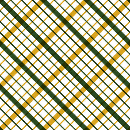Geometric green and yellow seamless pattern with rhombs. Abstract vector diamond net. Colorful artistic illustration for fabric design, wallpaper, decorative paper, web design, templates, postcard.のイラスト素材