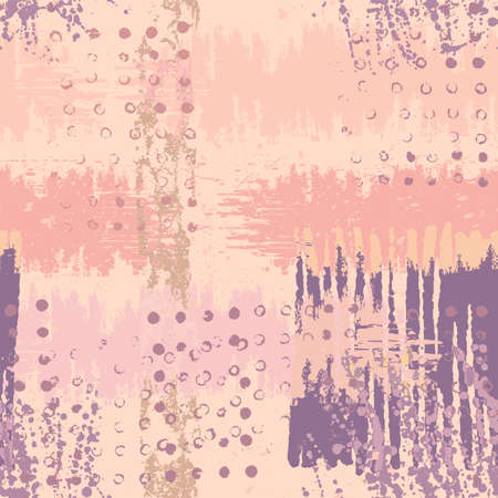 Bright artistic seamless pattern. Abstract vector handmade texture grunge. Pastel artistic illustration for fabric design, wallpaper, decorative paper, web design, background, postcard.のイラスト素材