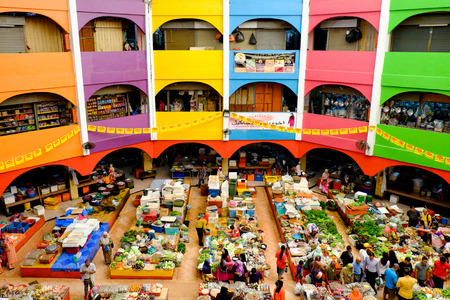 Pasar Siti Khadijah in all its colorsのeditorial素材