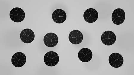clocks with white background.の写真素材