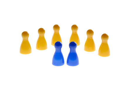 Play figures with symbol content for the businessの写真素材