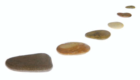 Isolated stones. Use it for concepts. Picture was taken in a studioの写真素材
