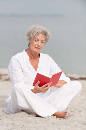 Active and happy senior womanの写真素材