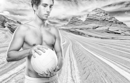 Young volleyball playerの写真素材