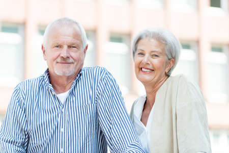 Active and happy senior couple