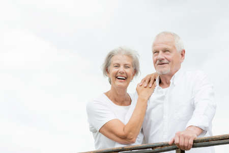 Active and happy senior coupleの写真素材