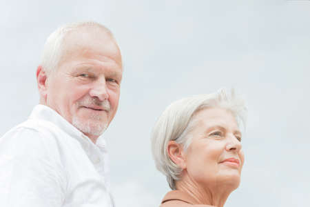 Active and happy senior coupleの写真素材