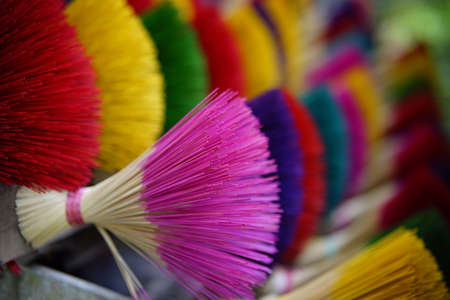 Colorful incense in ancient Hue city Vietnamの写真素材