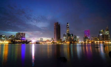 Nice riverside at Saigon river southern Vietnamの写真素材