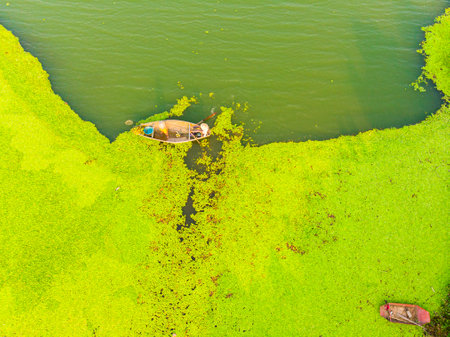 Nice Dong Tuyen lake in Lao Cai province northern Vietnamの写真素材