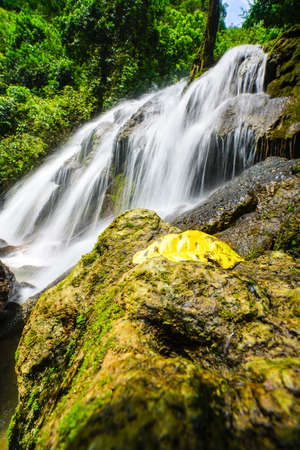 Nice waterfall in forest Lang Son province northern Vietnamの写真素材