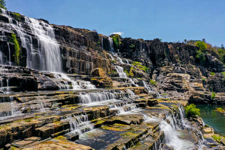 Nice Pongour waterfall in Lam Dong province southern Vietnamの写真素材