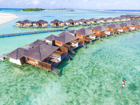 Nice white sand beach in Maldives India oceanの写真素材