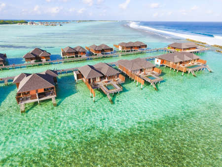 Nice white sand beach in Maldives India ocean
