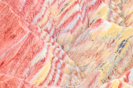 Zhangye Danxia Landform Geological Park in Hunan province Chinaの写真素材