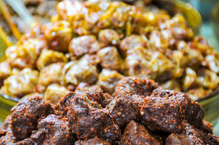 Street food in Chengdu city Sichuan province Chinaの写真素材