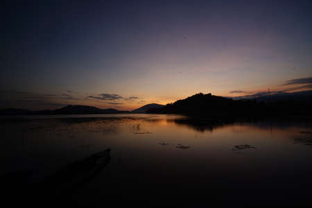 Lak lake in Dak Lak province central Vietnamの写真素材