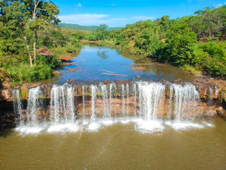 Dak Mai waterfall in Binh Phuoc province southern Vietnamの写真素材