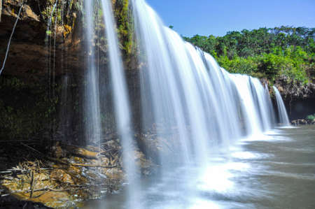 Dak Mai waterfall in Binh Phuoc province southern Vietnamの写真素材