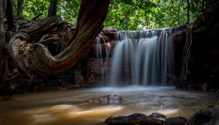 Number 4 waterfall in Binh Phuoc province southern Vietnamの写真素材
