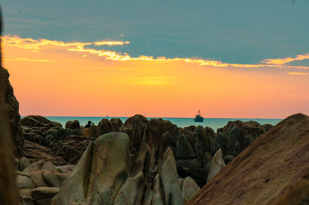 Ke Ga cape in Binh Thuan province central Vietnamの写真素材