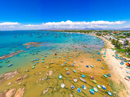 Mui La Gan beach in Binh Thuan province central Vietnamの写真素材