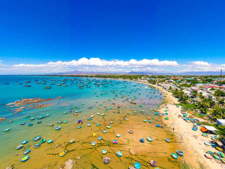 Mui La Gan beach in Binh Thuan province central Vietnamの写真素材