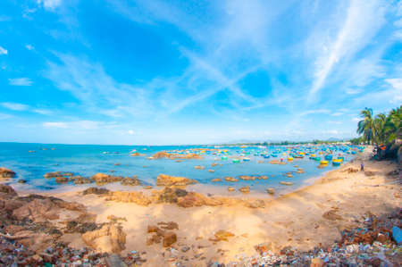 Mui La Gan beach in Binh Thuan province central Vietnamの写真素材