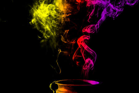 Smoking photography in houseの写真素材