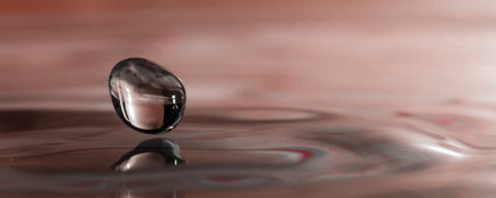 Splash water photography in houseの写真素材