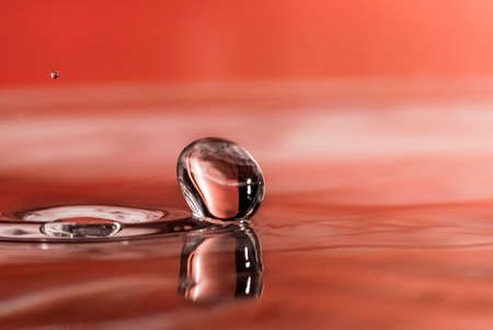 Splash water photography in houseの写真素材