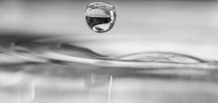 Splash water photography in houseの写真素材