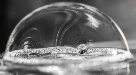 Splash water photography in houseの写真素材