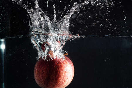 Splash water photography in houseの写真素材