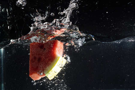 Splash water photography in house
