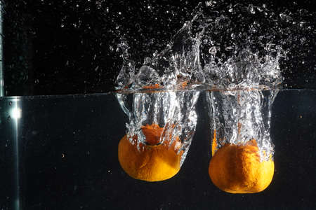 Splash water photography in house