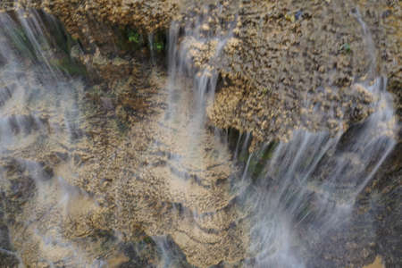 Mu waterfall in Hoa Binh province northern Vietnamの写真素材