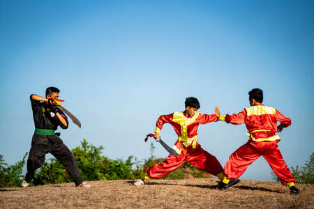 Binh Dinh traditional martial in Binh Dinh province central Vietnamのeditorial素材